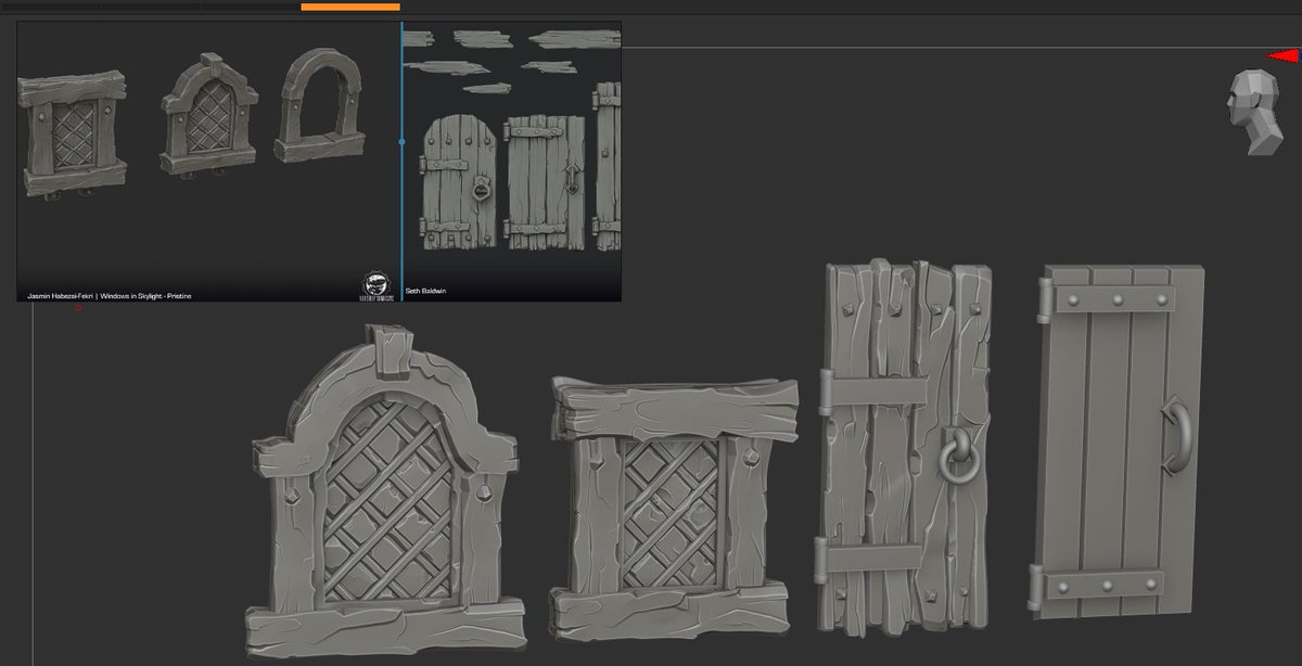 elJosby's tweet image. A quick shout-out to the reference artists: curlscurly & sbaldwin999 on ArtStation. I want to finish the doors today, and tomorrow I’ll try an overpaint. It’s a bit challenging for me since I’m not very good at painting, but I’ll do my best