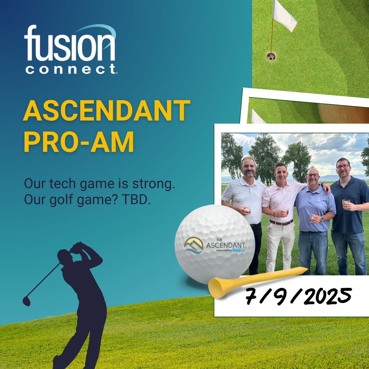 Fusion Connect is hitting the course today at The Ascendant Pro-Am, where business leaders, golf pros, and partners are coming together for great conversations and even better connections.

Whether it’s seamless communication or a solid swing, we’re always aiming to deliver.
