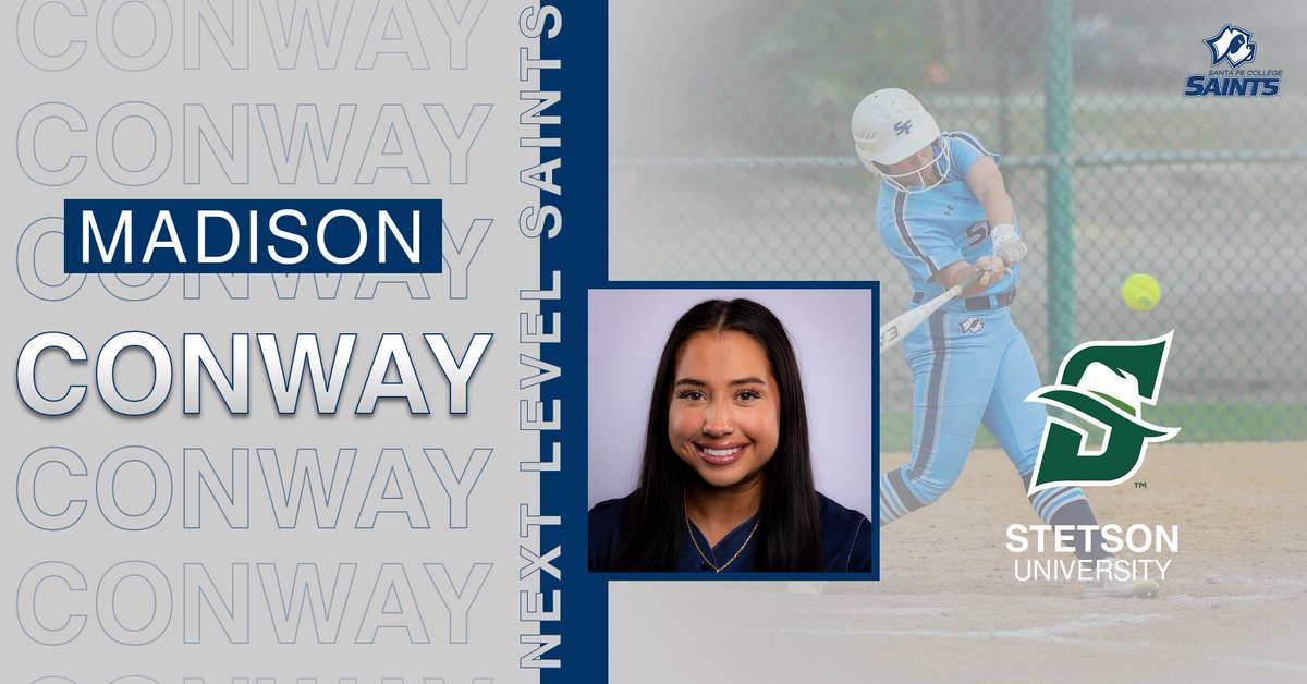 Madison Conway has officially signed to Stetson University!

Story: santafesaints.com/sports/sball/2…

#SicEmSaints