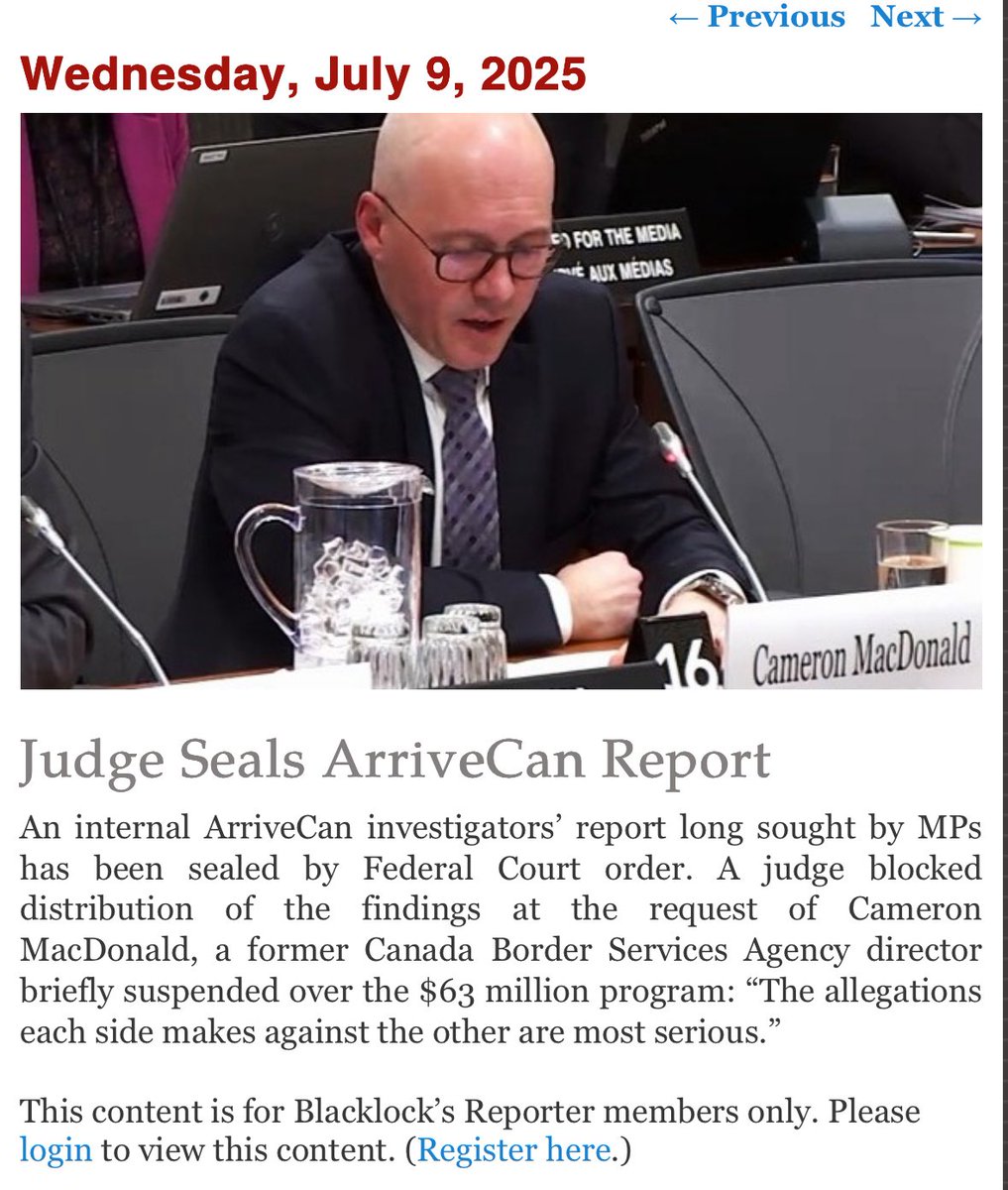 Federal judge has ordered the ArriveCan report to be sealed.
Canada is a failed corrupt state.