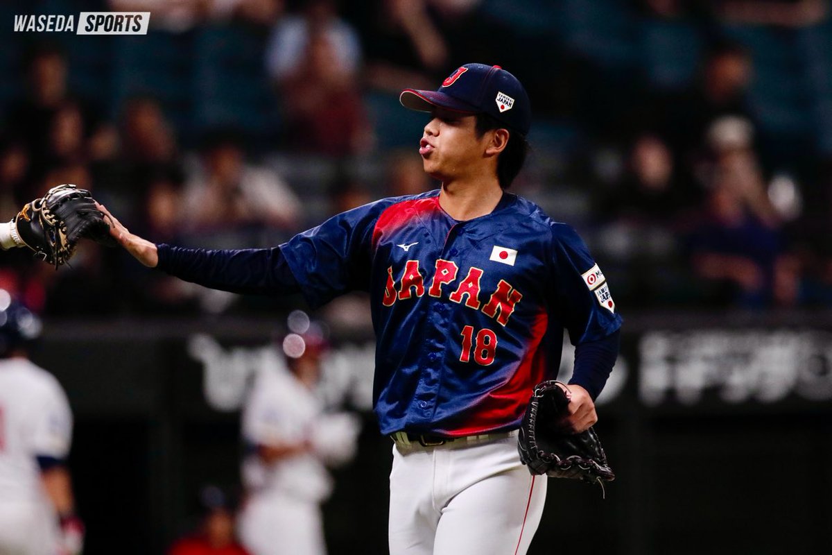 #宮城誇南（スポ３＝埼玉・浦和学院）の試合後コメントです。

「球はバラついたが、抑えることが重要だと考えているので、三振を奪えたことは良かった。ボールの質はアメリカにも通用する。緊迫した場面を任せてもらい、抑えられるよう準備したい。」

#sousupobaseball #waseda #早稲田 #日米野球