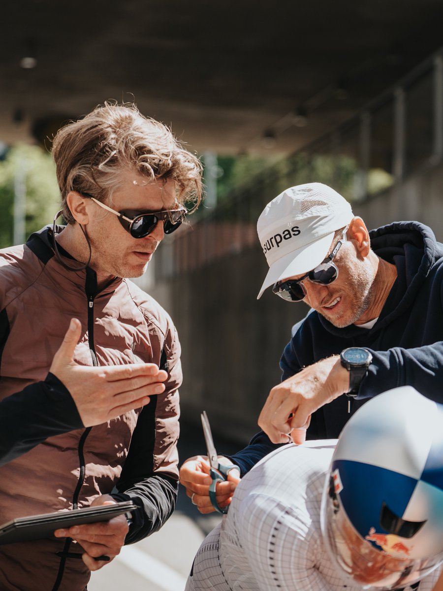 Aero testing in Bergen with @blummen and Gustav Iden, fine-tuning their @surpas_official speedsuits in preparation for the @ironmantri World Championships in Nice.