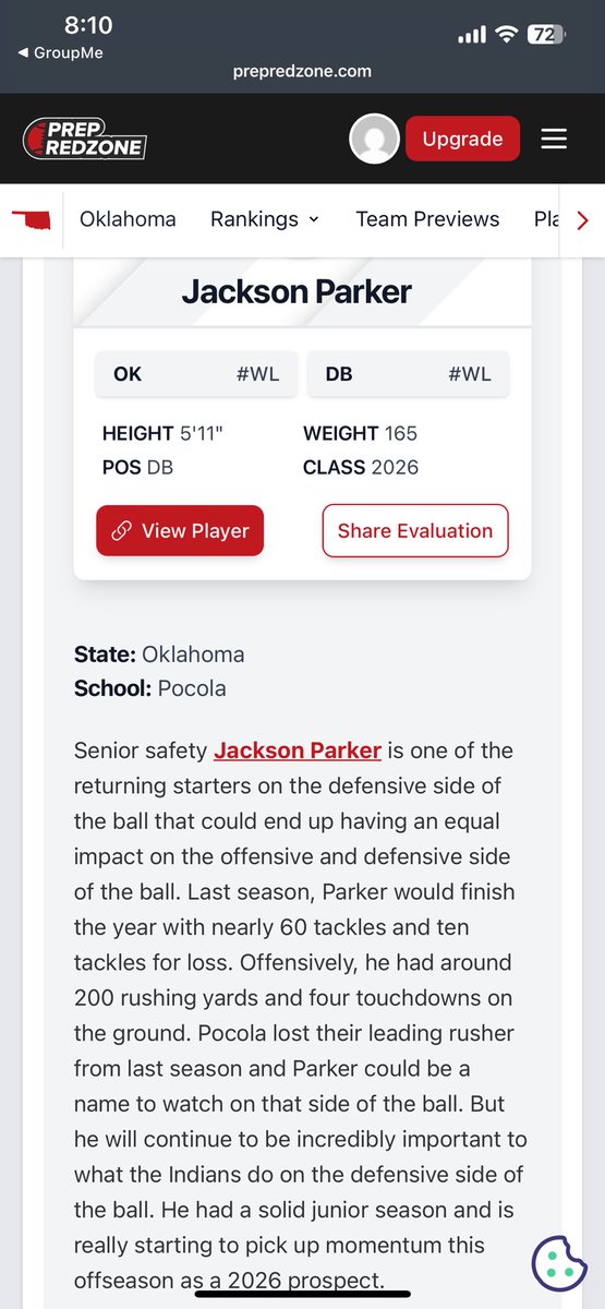Jackson Parker (@jacksonpar86927) on Twitter photo Thank you for the write up <a href="/PrepRedzoneOK/">Prep Redzone Oklahoma</a>!!! Senior season & title run loading!! <a href="/pocola_football/">Pocola Football</a> <a href="/Coach_JParker54/">Jason Parker</a> <a href="/jarrettlcannon/">Jarrett Cannon</a> <a href="/juniormassey2/">Eric massey jr</a> Thank you for the write up <a href="/PrepRedzoneOK/">Prep Redzone Oklahoma</a>!!! Senior season & title run loading!! <a href="/pocola_football/">Pocola Football</a> <a href="/Coach_JParker54/">Jason Parker</a> <a href="/jarrettlcannon/">Jarrett Cannon</a> <a href="/juniormassey2/">Eric massey jr</a>