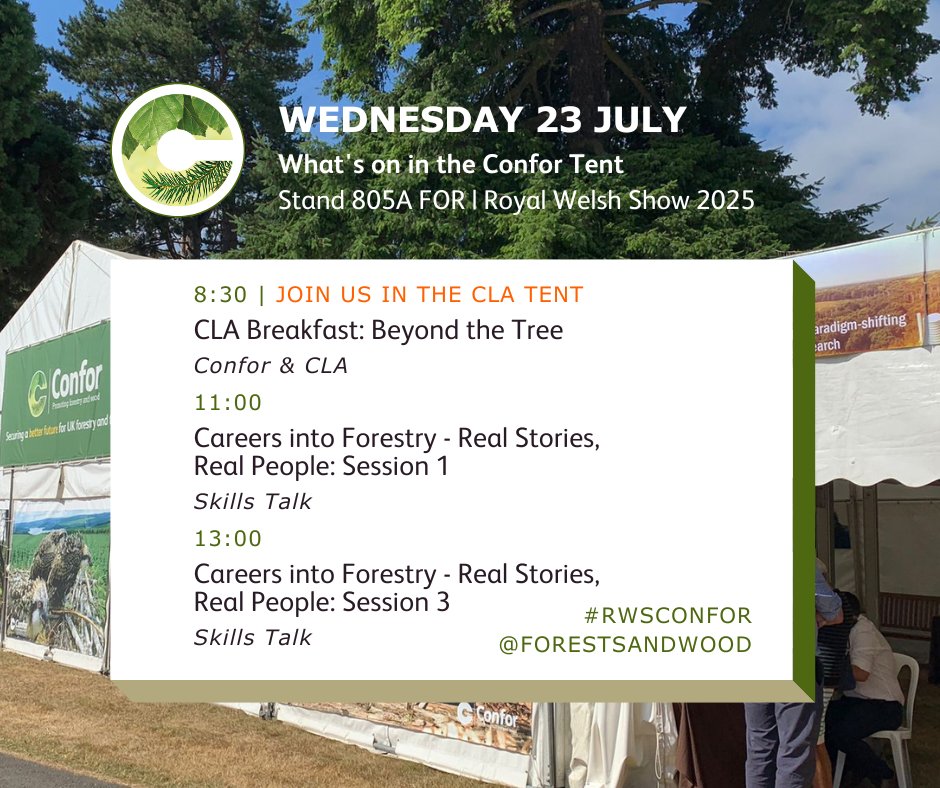 Confor (@forestsandwood) on Twitter photo We're starting off today at #RWS2025 with breakfast and chat in the <a href="/CLAtweets/">Country Land & Business Assn</a> Tent. If you miss us there, be sure to drop by Stand 805A FOR later to hear career success stories from the industry. #RWSConfor We're starting off today at #RWS2025 with breakfast and chat in the <a href="/CLAtweets/">Country Land & Business Assn</a> Tent. If you miss us there, be sure to drop by Stand 805A FOR later to hear career success stories from the industry. #RWSConfor