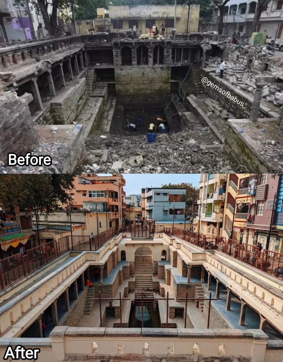 gemsofbabus_'s tweet photo. 🚨17th-century Bansilalpet Stepwell Restored and Beautified in Secunderabad, Telangana. https://t.co/1AzmQnp44X