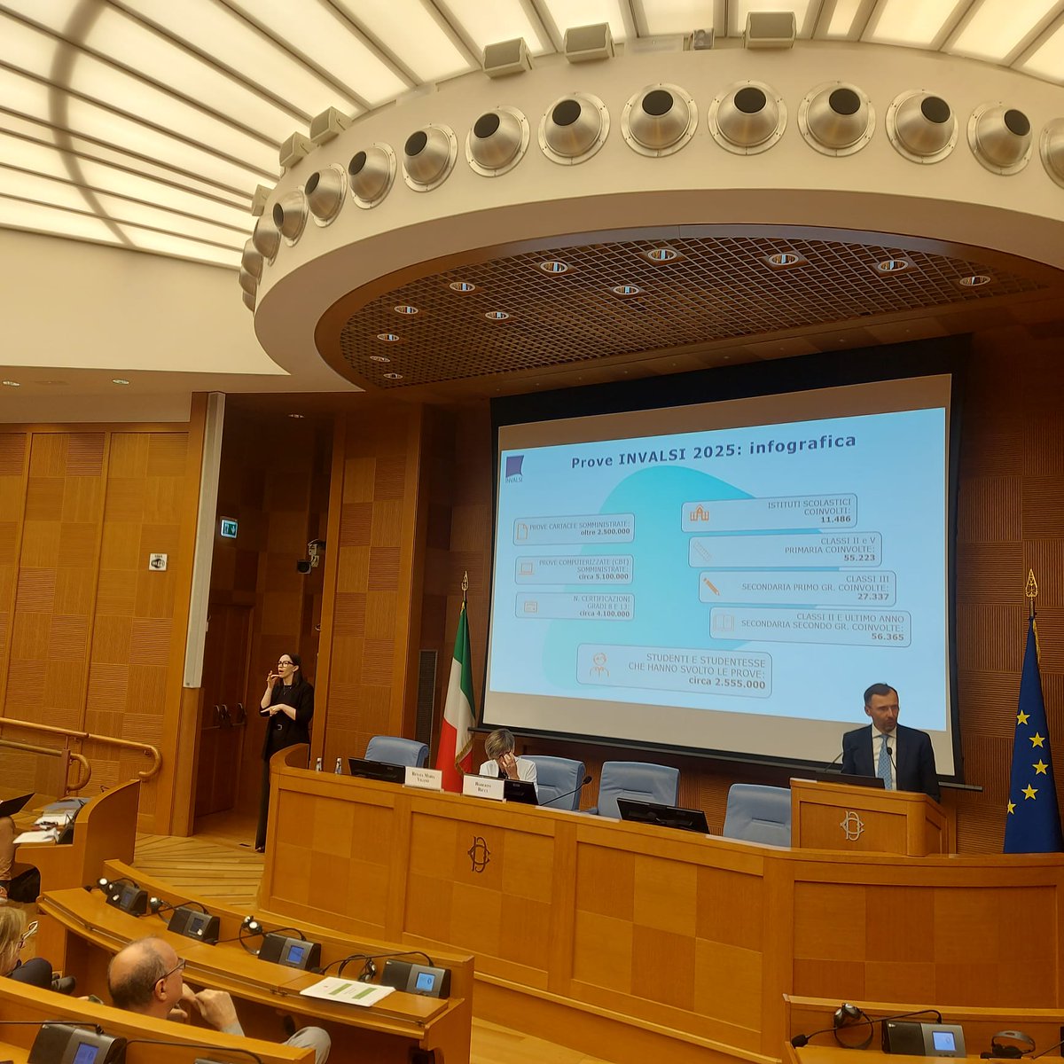 Il Presidente <a href="/R_Ricci_INVALSI/">Roberto Ricci</a> illustra i dati: "Le #ProveINVALSI2025 hanno coinvolto circa 11.500 scuole, 2.555.000 studenti, insieme ai loro docenti e alle loro famiglie. Si tratta di un impegno collettivo che ha interessato tutta la comunità scolastica, largamente intesa"