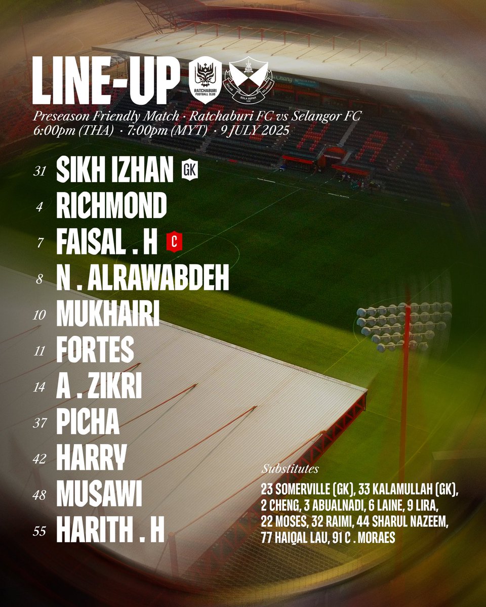 𝐏𝐫𝐞𝐬𝐞𝐚𝐬𝐨𝐧 𝐅𝐫𝐢𝐞𝐧𝐝𝐥𝐲 𝟐𝟎𝟐𝟓/𝟐𝟔

FT | Ratchaburi FC (1-0) Selangor FC

#SFC #MKLK 
#MerahKuning #LambangKebanggaan
#ThisIsSelangor