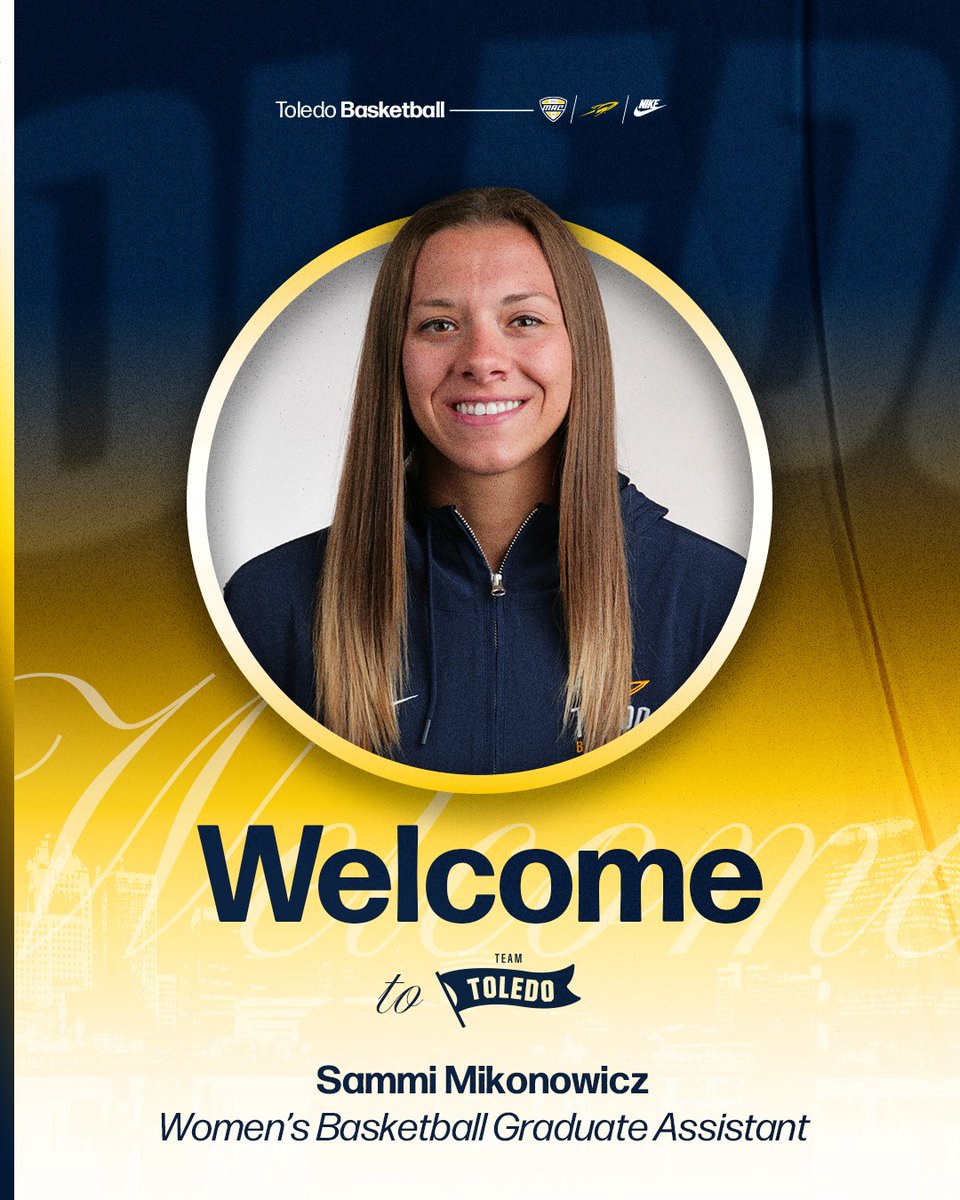 A champion on the court is 𝐒𝐓𝐀𝐘𝐈𝐍𝐆 𝐈𝐍 𝐓𝐎𝐋𝐄𝐃𝐎! 🙌

Sammi Mikonowicz has joined the Rockets' staff as a graduate assistant! 🚀

📰 tinyurl.com/ys3rdrgu

#TeamToledo