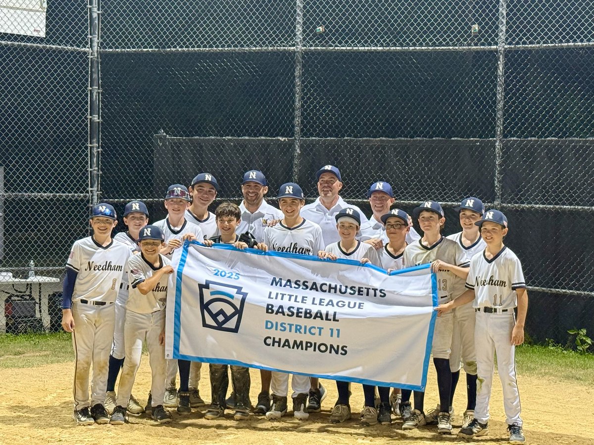 Congrats to the Needham Little League 12-year old team on winning District 11 and moving on to the sectional tournament. #FutureRockets