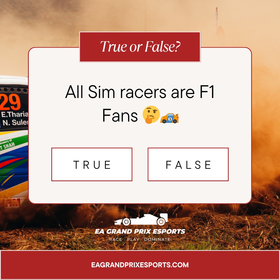 EA_GrandPrixES's tweet photo. What do you think? 💪🏼 Let us know in the comments! 😉

#SimRacing #RacingCommunity #F1Fans #SimRacers #MotorsportGaming #TrueOrFalse https://t.co/R2aEkRz6tP