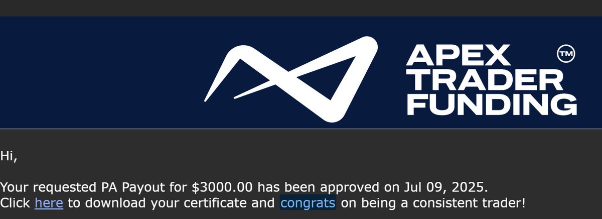 fgbab's tweet image. Happy to see now @ApexTradeFund approved my Payout...! first one was denied, but after trading consistently for another 8 days, I got it Approved... Just follow the rules and make those 🤑🤑🤑🤑
Come and trade LIVE with us at @TradingSynHQ with @vwaptrader1 and the Team! 🙌…