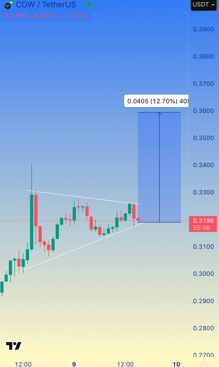 Alpha_Voyager's tweet image. #COW Formed an Ascending Triangle on the 1H timeframe 

Good opportunity to load bags✔️✔️

#CowProtocol #cowusdt $Cow