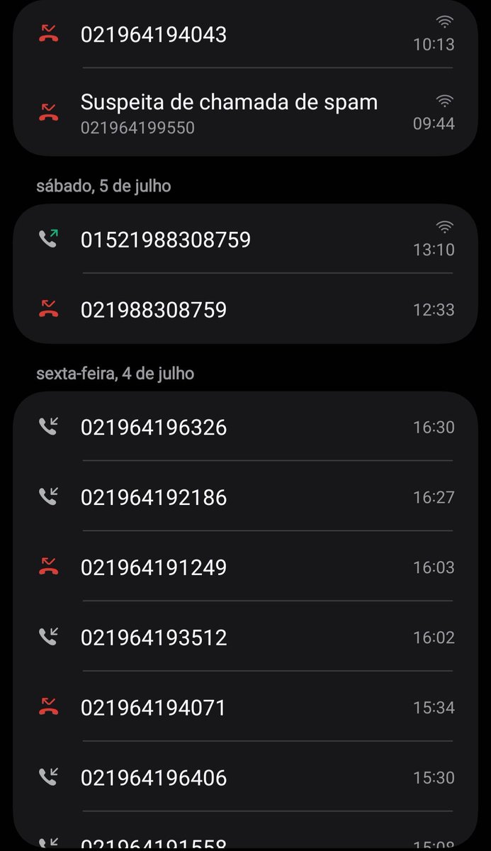 Gilsinho95's tweet photo. E o problema ainda é agravado por não utilizar números de prefixo 3030 todas as chamadas são de números de celular com DDD 21 (Minha cidade, e sou comerciante, não posso deixar de atender chamadas de números desconhecidos, isso está me atrapalhando MUITO no meu dia a dia https://t.co/odhOLam6Vf