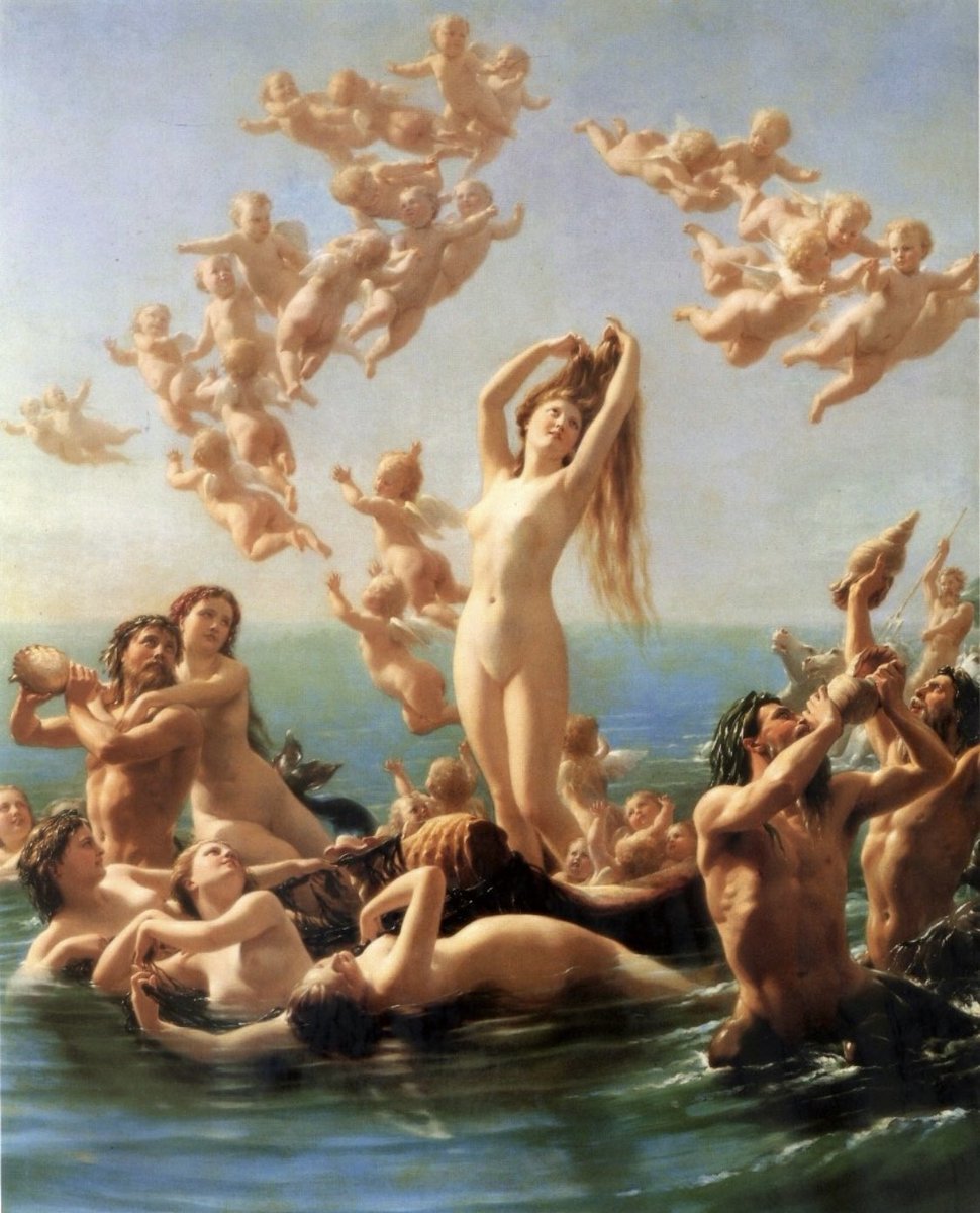Different versions of the birth of Venus