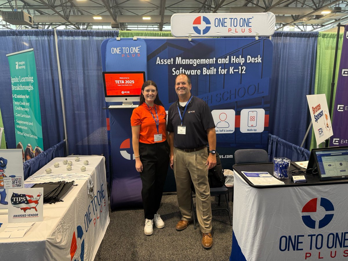 Day 2 at #TETA2025 is here! Come see us at booth 55 and discover how One to One Plus helps simplify asset management and tech support for schools.

#EdTech #K12Tech #OneToOnePlus