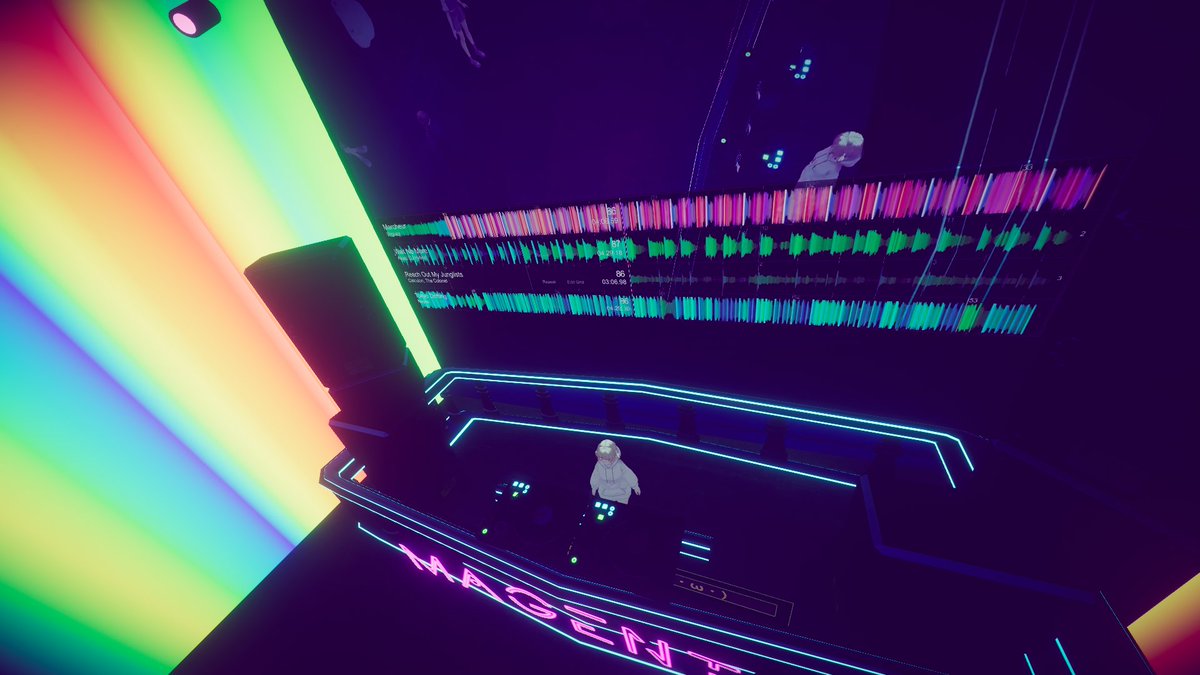 kohadachan at Wednesday Night MAGENTA
kohada is one of the most must-watch DJs at DnB field in VRChat. It blasted audience from its 4 channel decks operation. Generated vibes were totally fascinated audience at MAGENTA. kohada is dope!
 #wednghtmagenta
