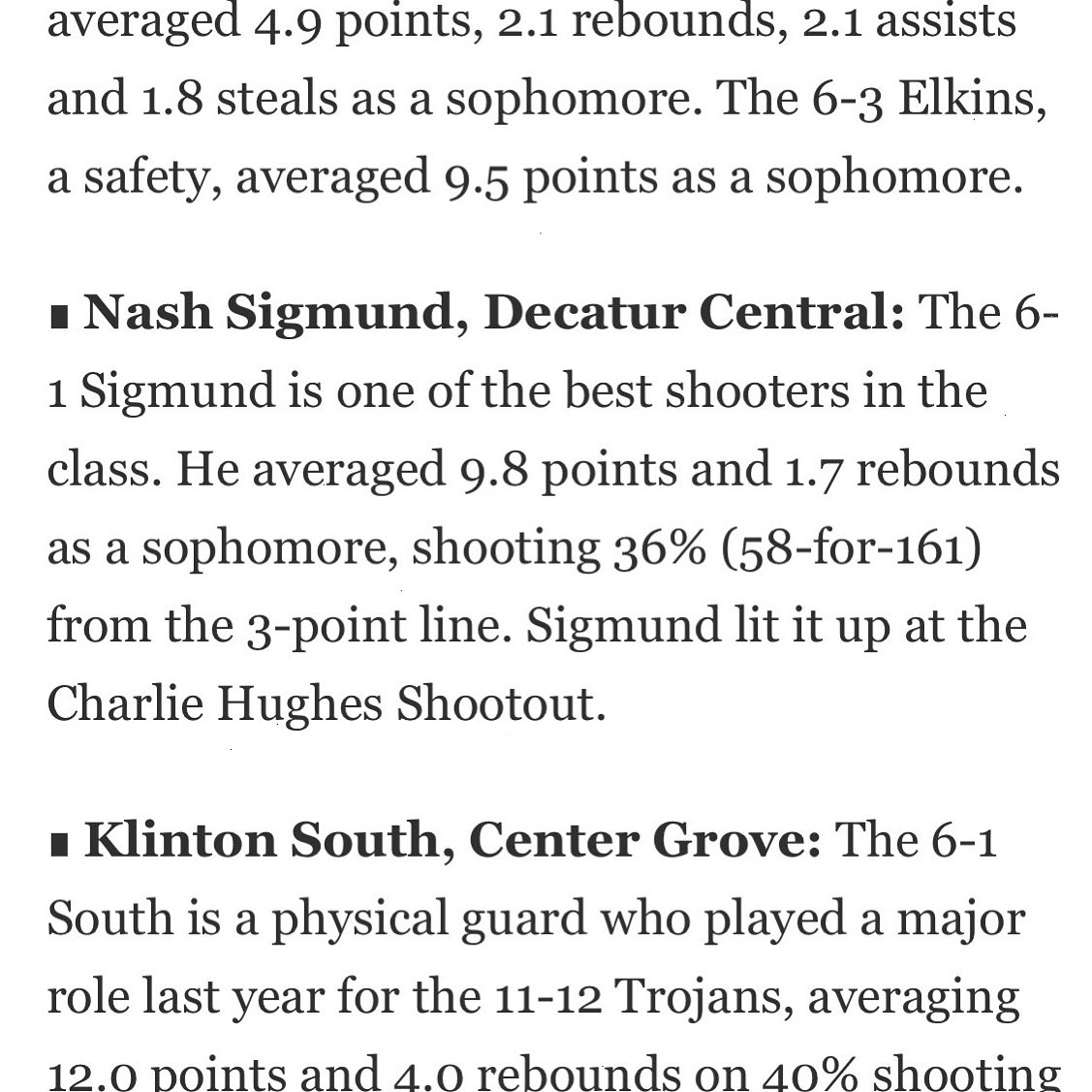 DCHShawksbball's tweet image. Junior Captain, Nash Sigmund getting some love and listed as one of the Indy Star’s top 2027 prospects in the state of Indiana. #RunAsOne
@NashSigmund @BRamseyKSR @PrepHoopsIN @e_r_a_sports @DCHS_Athletics @DCHSLive