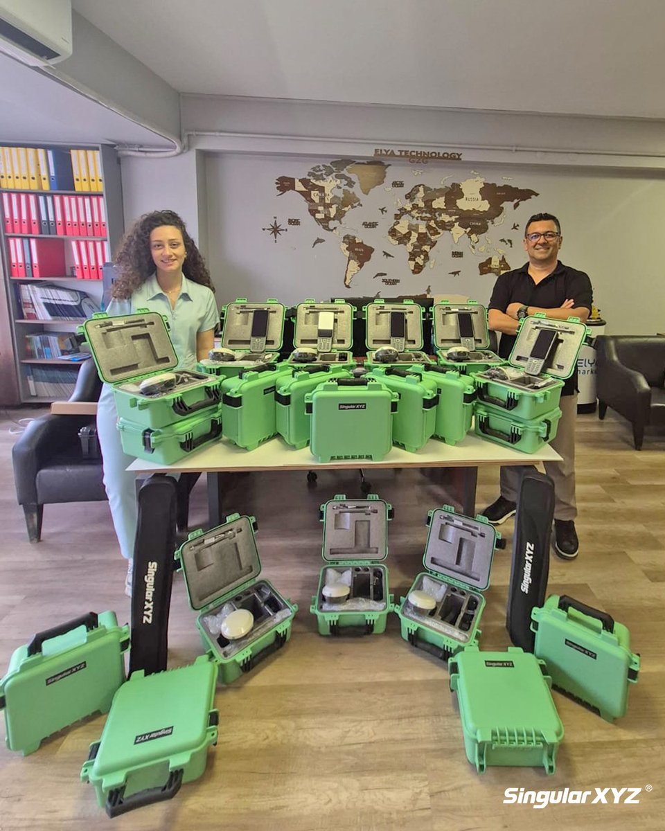singularxyz's tweet photo. 📦 New Arrival in Türkiye – Our Turkish partner has just received a new batch of Orion ONE visual &amp; laser RTK ! The advanced sensor fusion technology is set to bring new momentum to the local surveying and construction market. 🛰️🚧
Credit: SingularXYZ partner @elyatekno https://t.co/SNhzbklPNP