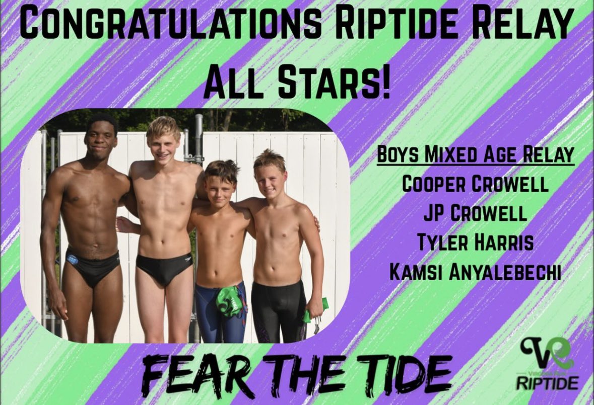 GOOD LUCK to our Riptide boys at All Star Relays!!

Watch the livestream here: youtube.com/live/LYSU1AF5H…