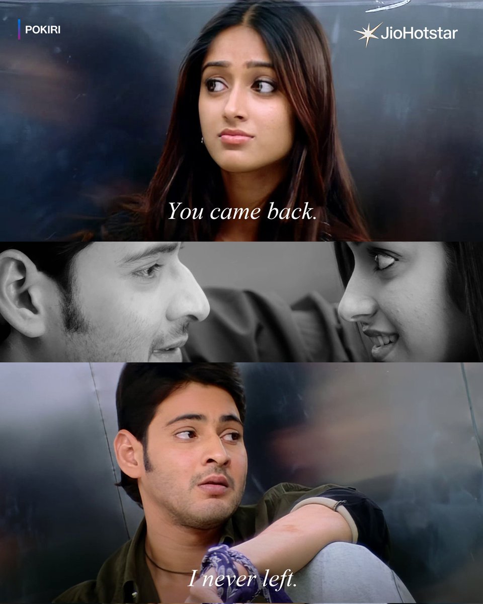 JioHotstarTel_'s tweet image. Abba ekkada thagalaalo akkade thagilindhi kada… 💘 

#YouCameBack #INeverLeft #EternalLove #LoveStories #HopelessRomantic #JioHotstar #JioHotstarTelugu

#Pokiri