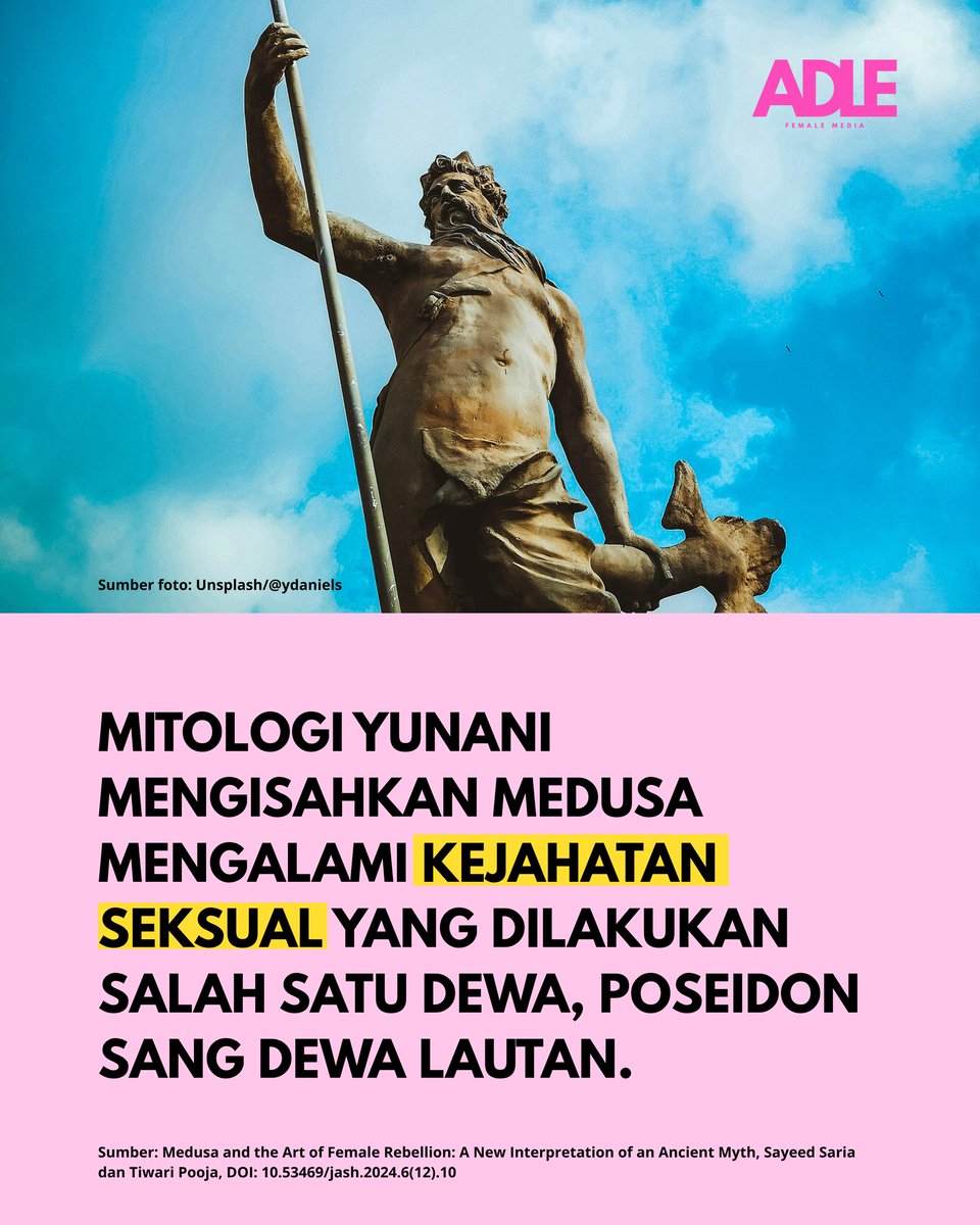 adlemedia's tweet photo. Yuk baca kisah Medusa yang jadi simbol gerakan feminisme!
Menurut kalian gimana nih, kisah Medusa menyeramkan atau mengharukan?🤔
#KritisTanpaBully #AdleMedia #GenZBerpikir #MedusaStory #Feminisme https://t.co/3UcxY9nY7O