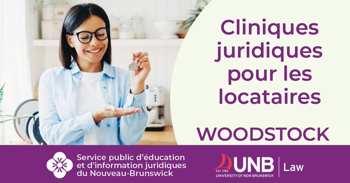 📍WOODSTOCK – Clinique juridique gratuite pour locataires le mardi 15 juillet ! Obtenez 30 min de conseils sur loyer, expulsions, réparations, etc. 🆓 Sans RDV – apportez ID &amp; documents. Détails : legalinfonb.ca #LogementNB #CliniqueGratuite