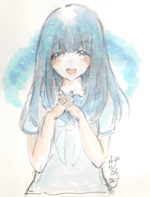 2018年→2025年 オリジナル絵で比較… 一緒に頑張ろうは、これからの自分と一緒に頑張ろうと思います。もっと頑張る #独学でここまで成長したから一緒に頑張ろう