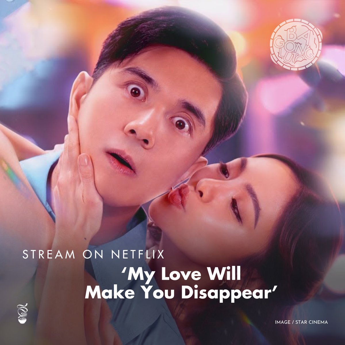 sinegangdotph's tweet image. APPEAR, DISAPPEAR!

‘My Love Will Make You Disappear’ is now on Netflix!

The rom-com follows Sari (Kim Chiu), who believes she is cursed to have every man she loves disappear, and her connection to Jolo (Paulo Avelino), a moody landlord who just wants to vanish into thin air.