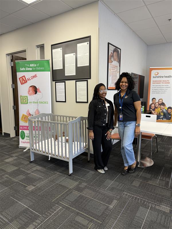 Sunshine Health (@sunhealthfl) on Twitter photo The <a href="/FLHealthyStart/">Florida Association of Healthy Start Coalitions</a> Traveling Crib is currently set up at our Tallahassee Community Connections Center through August 1! Safe sleep saves lives! Thanks, Healthy Start, for this amazing initiative and for your partnership. 🧡
#SafeSleep #HealthyStart #SpreadingSunshine The <a href="/FLHealthyStart/">Florida Association of Healthy Start Coalitions</a> Traveling Crib is currently set up at our Tallahassee Community Connections Center through August 1! Safe sleep saves lives! Thanks, Healthy Start, for this amazing initiative and for your partnership. 🧡
#SafeSleep #HealthyStart #SpreadingSunshine