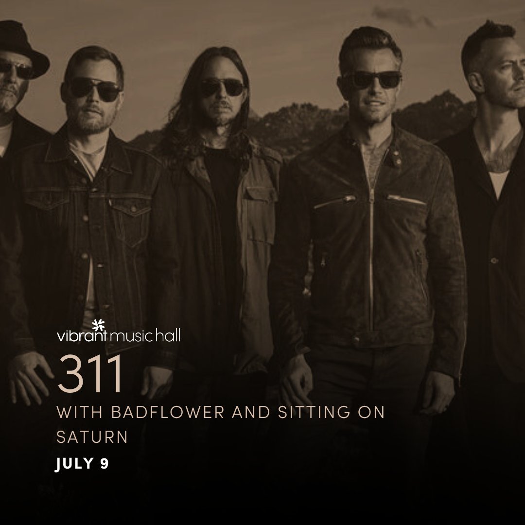 Joining us tonight for <a href="/311/">311</a> with <a href="/Badflower/">Badflower</a> and <a href="/sittingonstacy/">Sitting On Saturn</a>? Here is what you need to know before you go!

Doors - 6:00 PM
Show - 7:00 PM

🎫 Get Tickets: livemu.sc/4eAAZ9o
➡️ Upgrade your night or review our venue policies before you arrive: livemu.sc/4bvnmHk