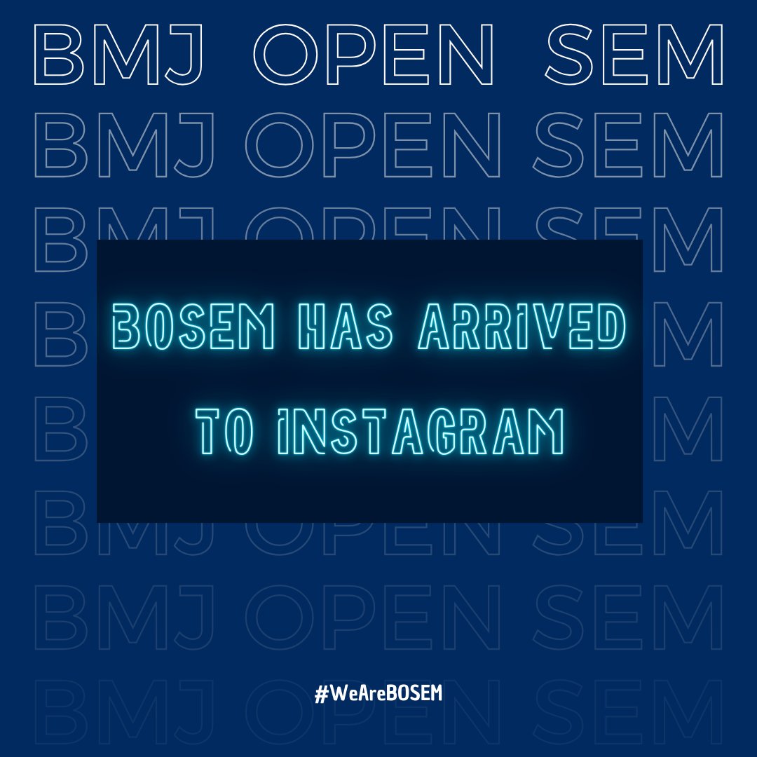 BMJ Open Sport & Exercise Medicine (@bmjopensem) on Twitter photo Join the conversation on sports & exercise medicine! 
Our Instagram community instagram.com/bmjopensem/ is the place for discussions, expert insights, and engaging visuals. 
Follow us to connect with like-minded professionals and enthusiasts, and stay updated on the latest Join the conversation on sports & exercise medicine! 
Our Instagram community instagram.com/bmjopensem/ is the place for discussions, expert insights, and engaging visuals. 
Follow us to connect with like-minded professionals and enthusiasts, and stay updated on the latest