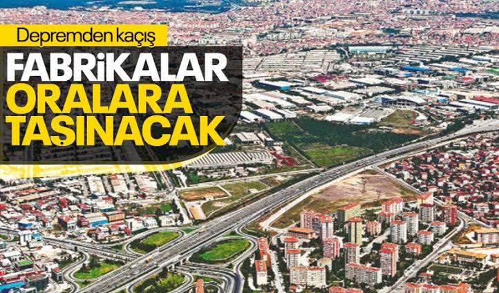 📍 Bakan Murat Kurum’un duyurduğu projeye göre İstanbul’da bulunan yaklaşık 30 bine yakın sanayi Anadolu’ya taşınacak.

➖ Kurum, “Bakanlığımız ile İSO, inşaatını TOKİ’nin yapacağı bir proje gerçekleştirecek. Tesisini Anadolu’ya taşımak isteyenlere destek olacağız” dedi.
