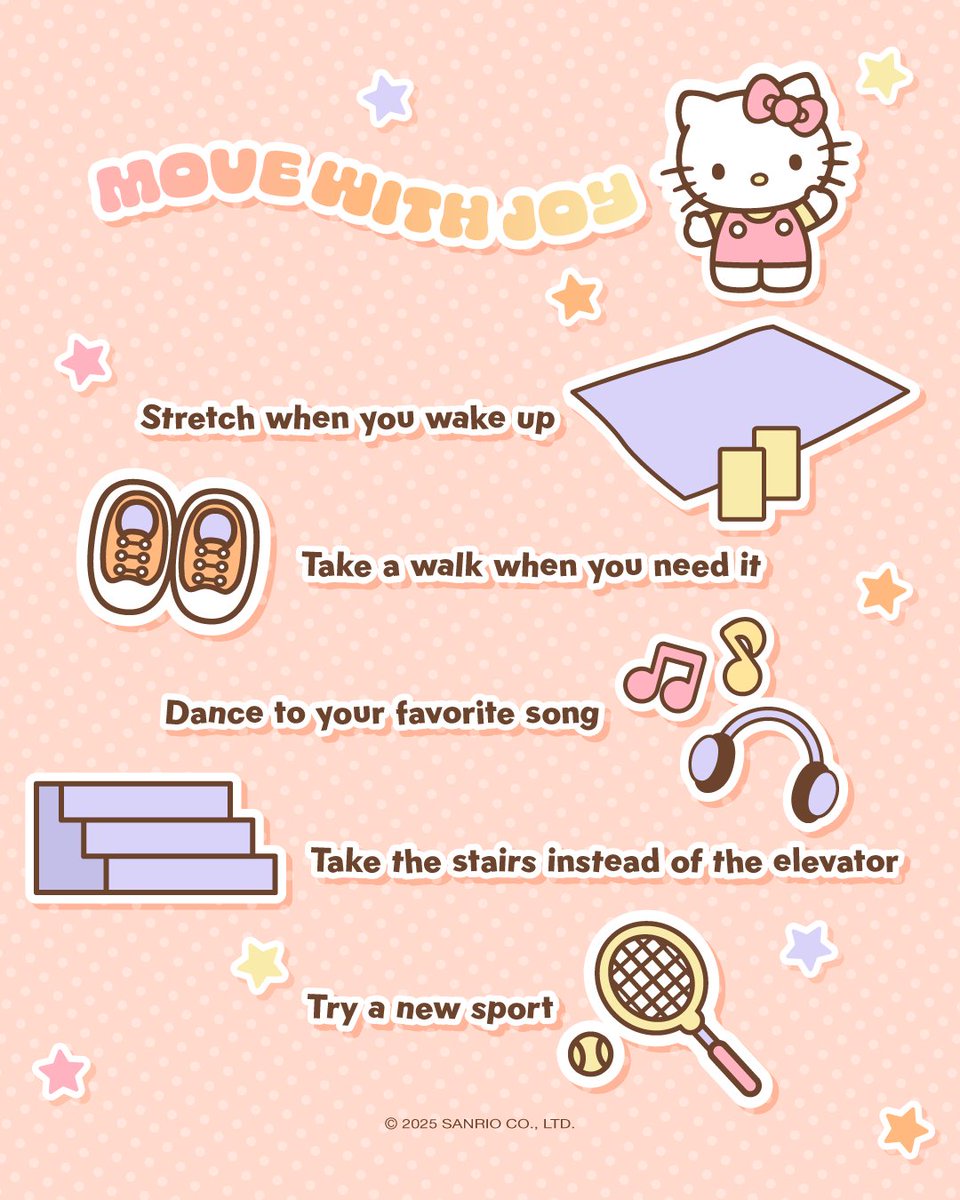 hellokitty's tweet image. #WellnessWednesday: However you move, move with joy! π