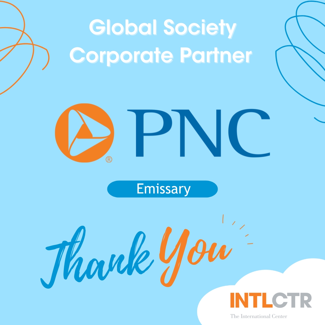 INTLCTR's tweet image. For today's #SponsorSpotlight, we would like to give a huge thank you to PNC Bank, a Global Society Corporate Partner of The International Center! Your commitment helps us build a more globally-minded community.
#INTLCTR #GSCP