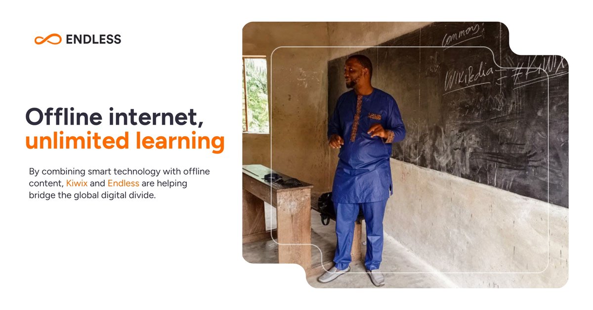 endless_global's tweet image. Kiwix is making essential knowledge available offline, from classrooms to refugee camps. Head over to our blog where CEO Stephane Coillet-Matillon explains more about this mission &amp;amp; how Endless is supporting it. ow.ly/Ui5650WlJeL