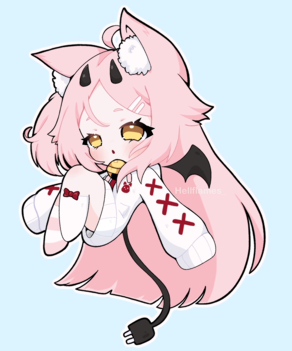 Maybe a bit late? 
But hey, I’m Hellee! I love drawing emotes, VTuber models, and chibis 🩷🎀 #PortfolioDay