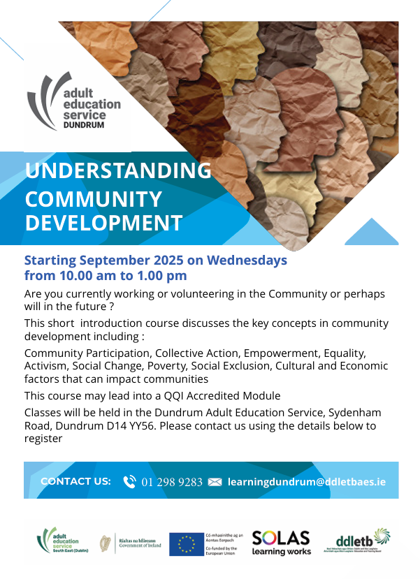 DLRPPN's tweet image. Understanding Community Development
Are you currently working or volunteering in the Community or perhaps will in the future?

New course 8 week starting September 2025 on Wednesdays from 10.00 am to 1.00 pm. dlrppn.ie/understanding-…
