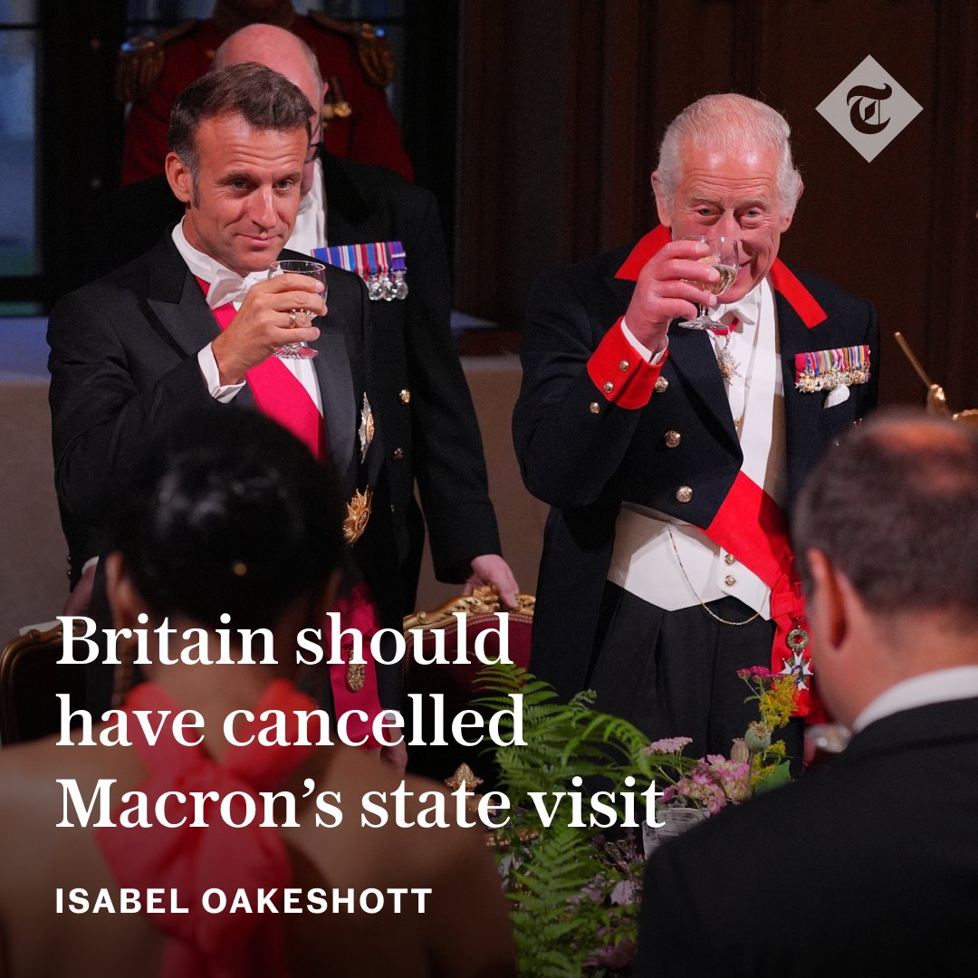 The Telegraph (@telegraph) on Twitter photo ✍️ 'We’ve stuffed his mouth with gold, he’s royally screwed us on small boats – the French president wasn’t worthy of the King’s red carpet' | Writes <a href="/IsabelOakeshott/">Isabel Oakeshott</a>
Read the full column below 👇
telegraph.co.uk/news/2025/07/0… ✍️ 'We’ve stuffed his mouth with gold, he’s royally screwed us on small boats – the French president wasn’t worthy of the King’s red carpet' | Writes <a href="/IsabelOakeshott/">Isabel Oakeshott</a>
Read the full column below 👇
telegraph.co.uk/news/2025/07/0…