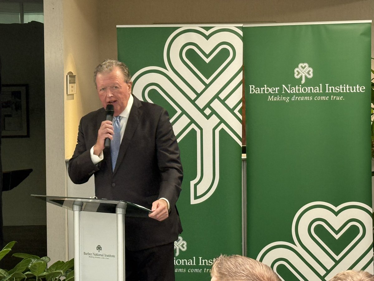 talkerie's tweet image. John Barber Pres./CEO of Barber National Institute greets the crowd at the Founders Room ribbon cutting
#ErieLive