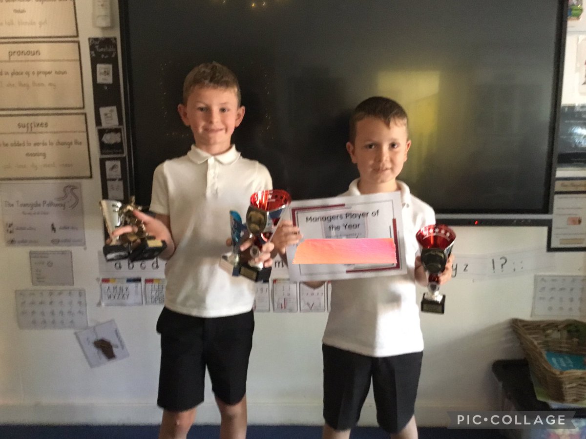 We love sharing our of school achievements with our friends at school. These children have worked super hard with their football this season and have been awarded some fantastic trophies&amp; certificates. #TPA #Year2