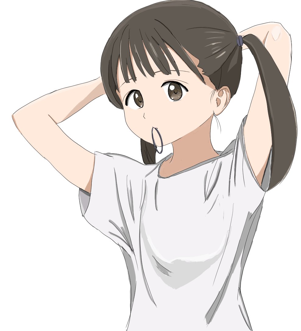 pryyyj's tweet image. 髪を結ぶ峠口鮎美
#峠口鮎美