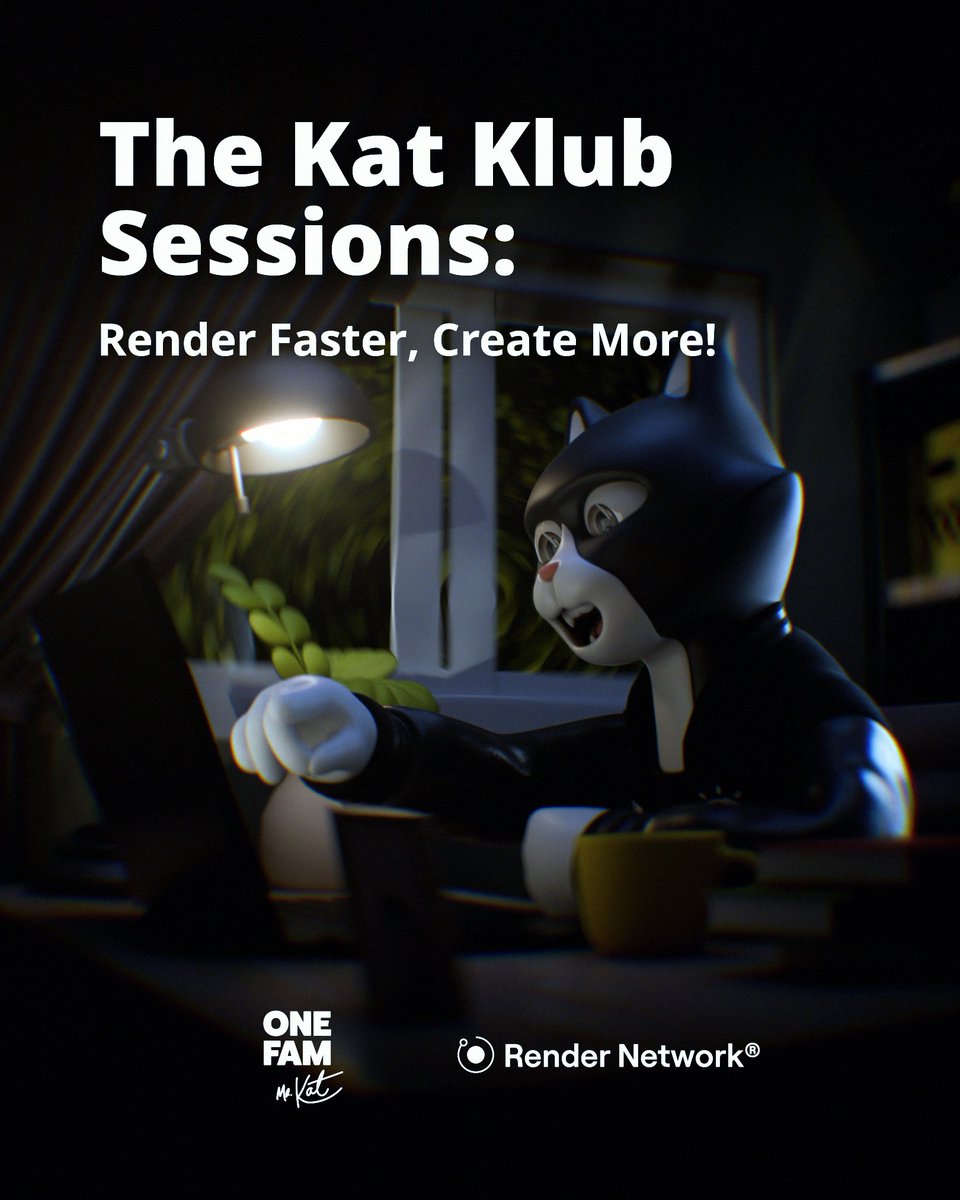 🐈‍⬛ The Kat Klub Sessions: Render faster, create more!

Blender’s the go-to tool, but slow renders and complex workflows can kill your flow. 

Join <a href="/nothaslu/">haslu.</a> , me, and <a href="/rendernetwork/">The Render Network</a> for a FREE workshop: Learn how to render faster, get free credits, and create smoother in Blender.