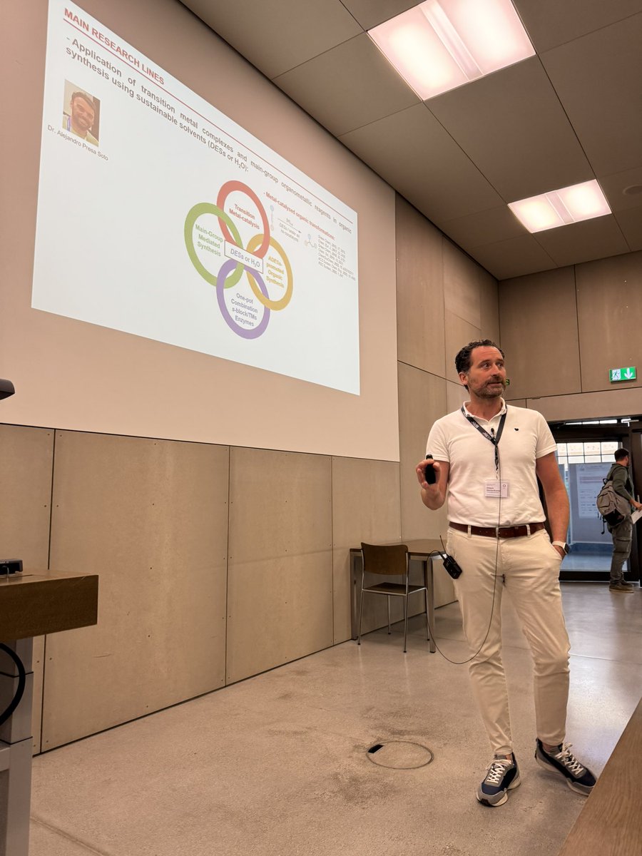 Prof Hevia 🇺🇦 (@evaheviagroup) on Twitter photo congratulations Joaquin and the team!!! Great talk by <a href="/JoaquinGA78/">Joaquín García Álvarez</a> <a href="/UOquimicaOI/">Departamento de Química Orgánica e Inorgánica</a> in #eucomc2025 on the opportunities of #onepot protocols combining #organolithium and #enzymes in #deepeutecticsolvents #DES congratulations Joaquin and the team!!! Great talk by <a href="/JoaquinGA78/">Joaquín García Álvarez</a> <a href="/UOquimicaOI/">Departamento de Química Orgánica e Inorgánica</a> in #eucomc2025 on the opportunities of #onepot protocols combining #organolithium and #enzymes in #deepeutecticsolvents #DES