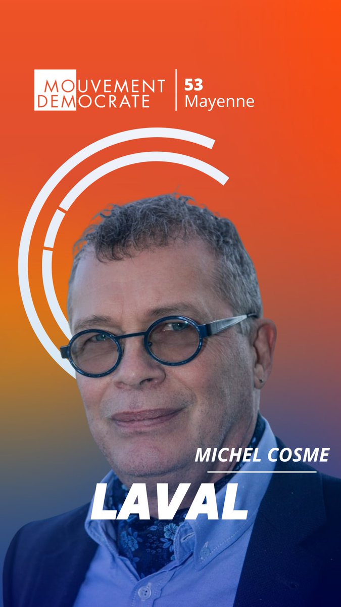 MoDem (@modem) on Twitter photo 📍 Laval
🔸 Michel Cosme, député suppléant de Géraldine Bannier, mènera #Laval2026.
#Municipales2026 #Cap2026 <a href="/MichelCosme4/">Michel Cosme</a> 📍 Laval
🔸 Michel Cosme, député suppléant de Géraldine Bannier, mènera #Laval2026.
#Municipales2026 #Cap2026 <a href="/MichelCosme4/">Michel Cosme</a>