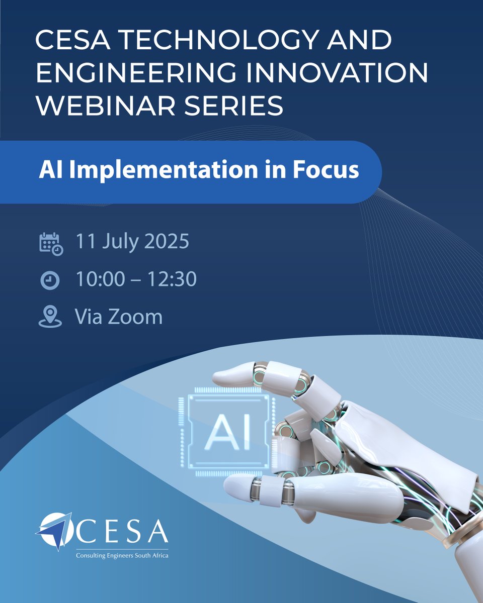 The_CESA's tweet image. Join our Tech &amp;amp; Innovation webinar on AI in action - exploring “The Intersection of Transportation Engineering &amp;amp; Data Science” &amp;amp; “Engineering Efficiency with AI: Practical Applications of Large Language Models in Daily Workflows.” Register: shorturl.at/a4alF

#WebinarSeries