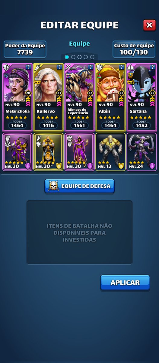 Diegofadih's tweet photo. @EmpiresPuzzles Atualmente meu time de ataque... Até que está se saindo bem.. https://t.co/9I2vgTN3YZ
