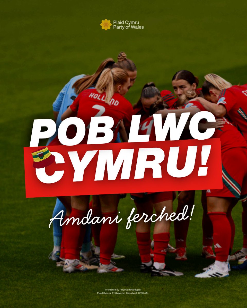 Plaid_Cymru's tweet image. Pob lwc Cymru! 🏴󠁧󠁢󠁷󠁬󠁳󠁿💚

#WEURO2025 #TeamWales