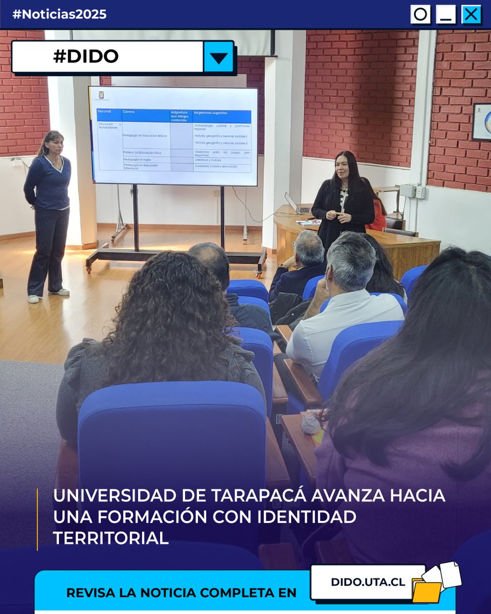 dido_uta's tweet photo. 📚 Autoridades académicas de la @UTarapaca participaron en jornada de socialización del Proyecto UTA2495, liderada por la DIDO UTA, para avanzar en la incorporación del patrimonio Chinchorro en la formación universitaria.

🔗 Revisa la nota completa https://t.co/JHzYk1ZUiM https://t.co/eT53GW1ojZ