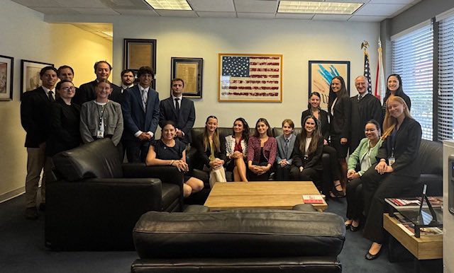 Yesterday, Judge Samantha Schosberg Feuer and General Counsel Kelly Rowley hosted a trip for the summer pre-law interns and law clerks to visit the Federal Courthouse. 

During their visit, they were able to observe court and meet with Judge Bruce Reinhart and AUSA Alex Chase.