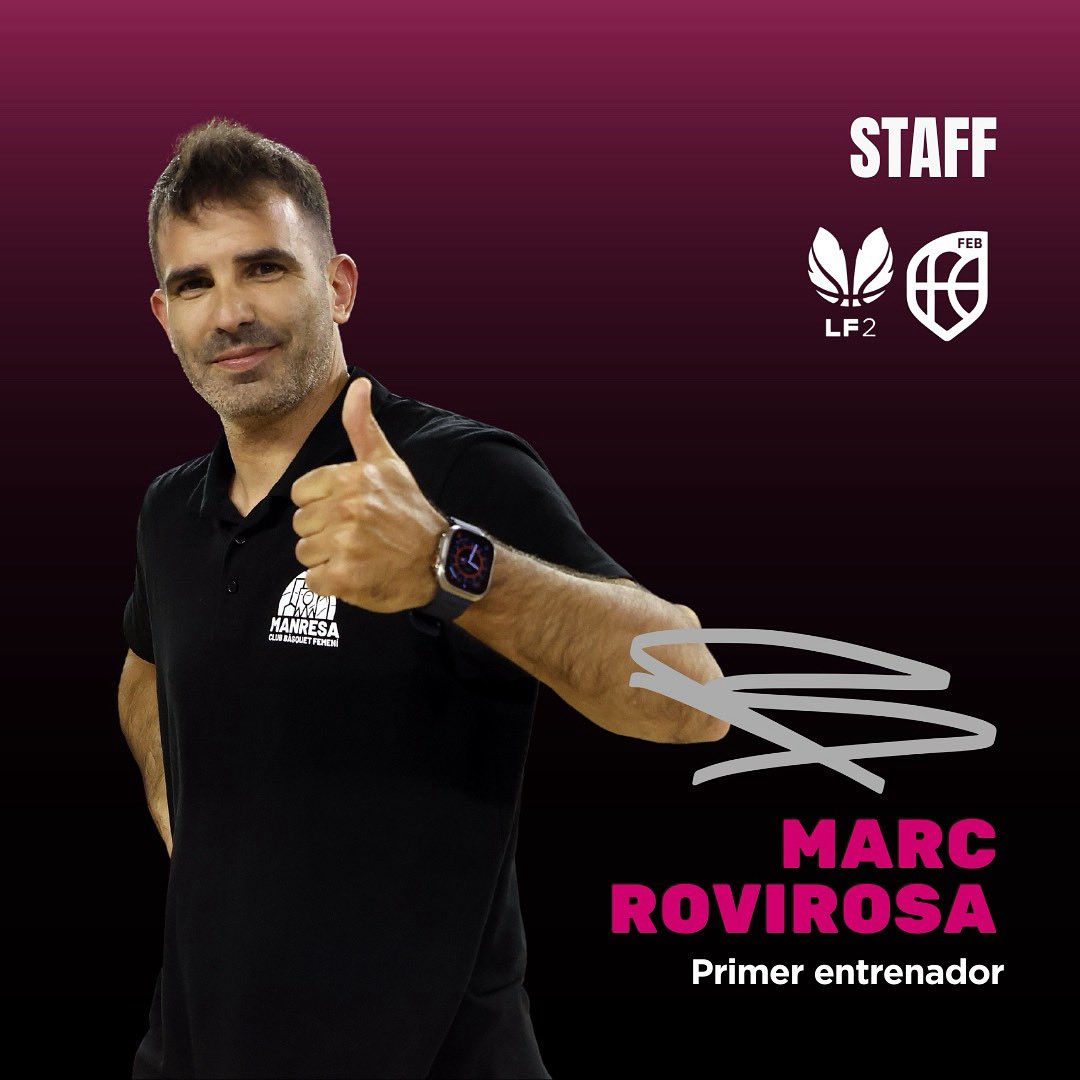 ✍🏻 RENOVACIÓ STAFF I Marc Rovirosa, renova com a primer entrenador del Sènior A que competirà a LF2!

3a temporada amb nosaltres i un repte per davant! Amb tot! 🌪️

#JuguemJuntes #ManresaCBF #LF2